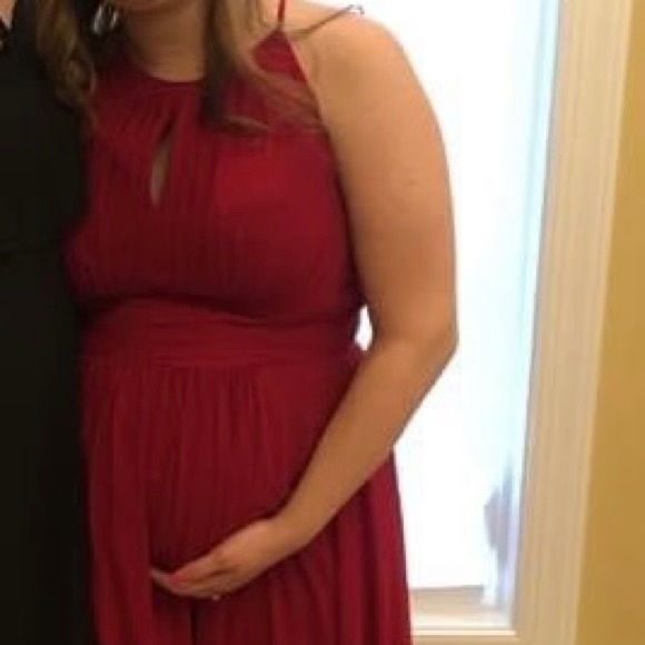 Red maternity dress - Picture 6 of 7